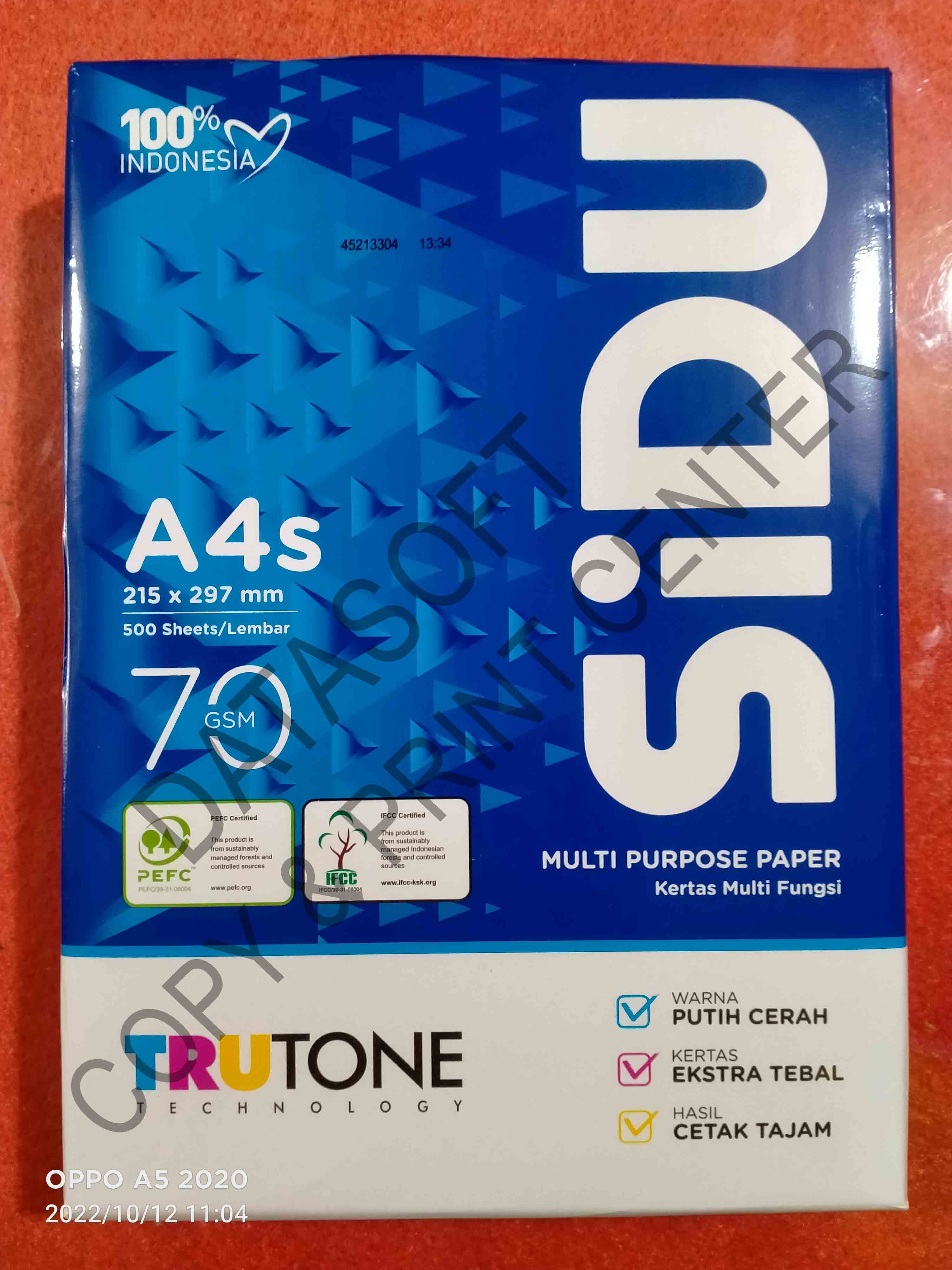 Kertas HVS A4 70 Gsm SIDU