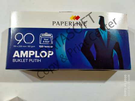 AMPLOP PUTIH PANJANG PAPERLINE 90PPS+PEREKAT