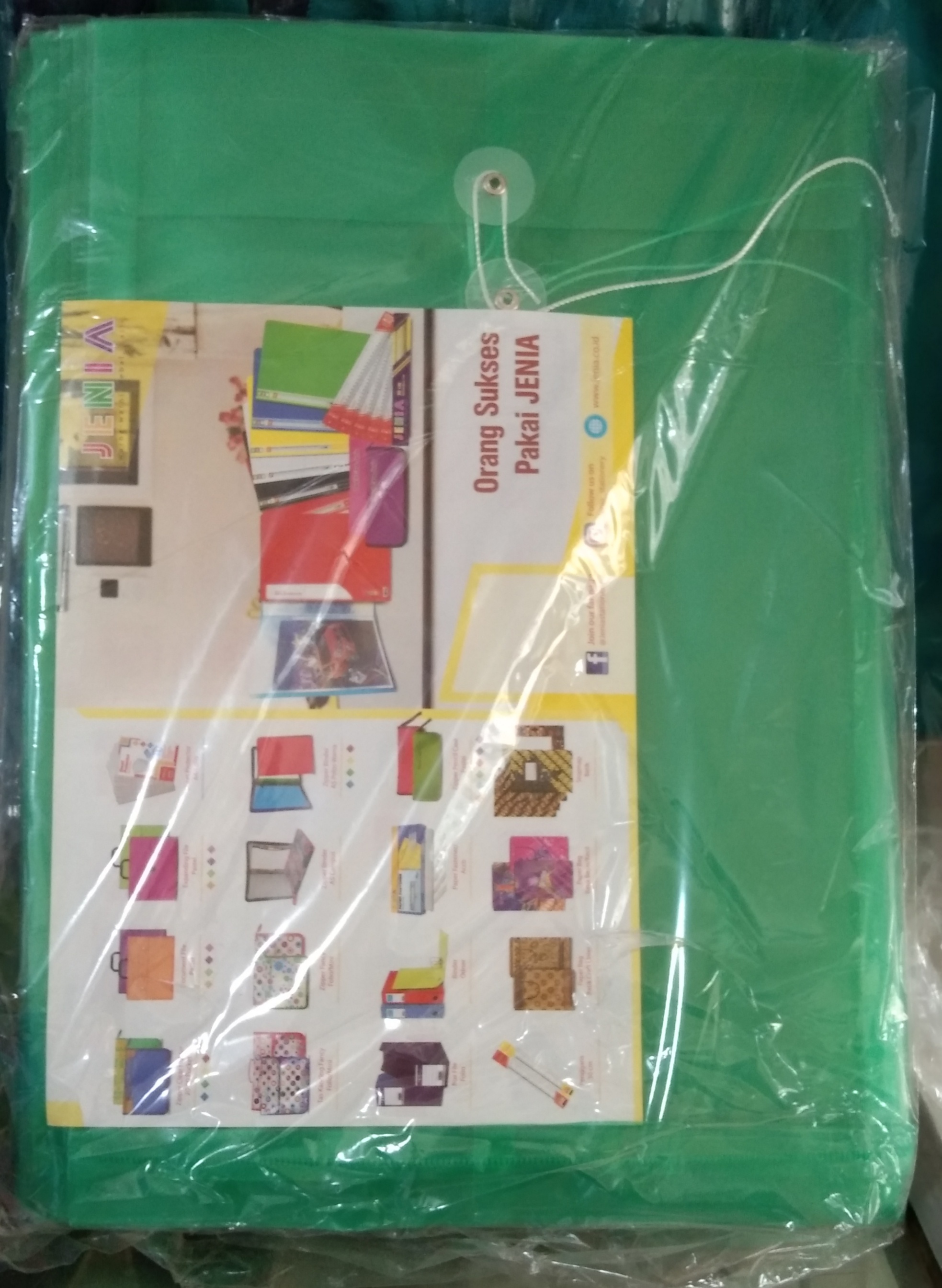 Map kancing Lilit Merah, Jingga (Oranye), kuning, biru, ungu, hijau, bening