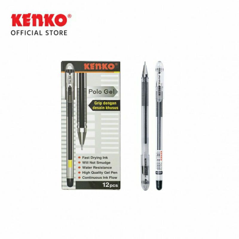 POLPEN KENKO POLO GEL HITAM