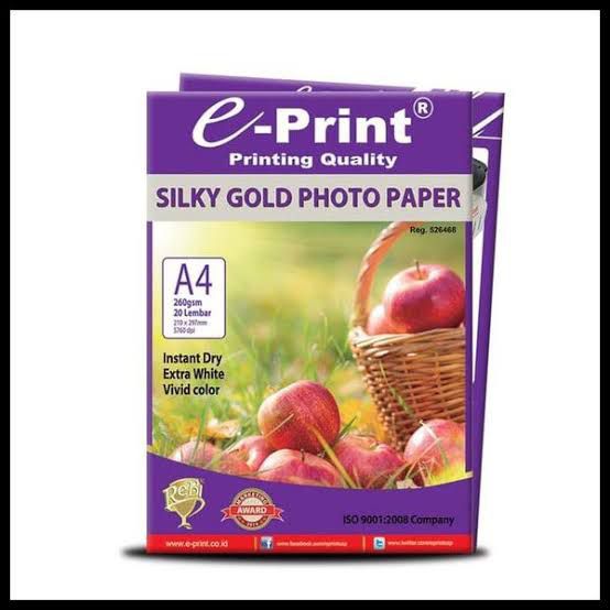 E-PRINT SILKY GOLD PHOTO PAPER 260GSM A4