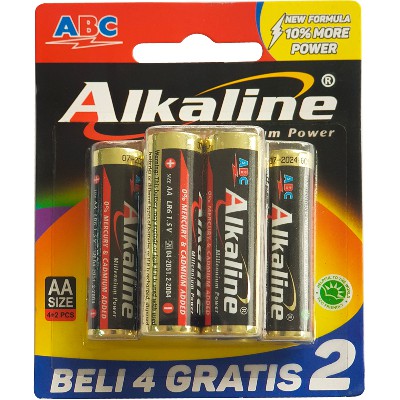 BATERAI ALKALIN AA ISI 6