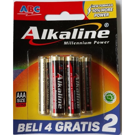 BATERAI ALKALIN AAA ISI 6