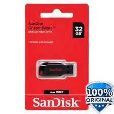 SANDISK FLASH DISK  32 GB CRUZER GLIDE/BLADE