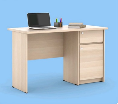 MEJA KERJA 1/2 BIRO 120 WALNUT