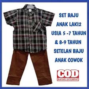 Set Baju Anak Laki-laki 5 smpai 9 Thn