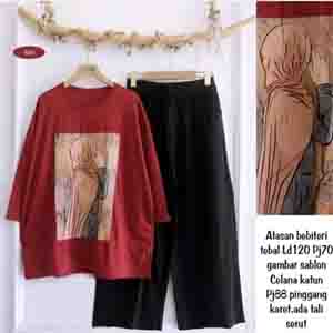 Pakaina Cewek 1 set baju &amp; celana All size