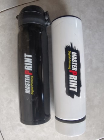 Tumbler Botol Minum Kaca Lapis Plastik