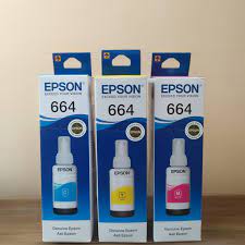 Tinta EPSON 664 CYAN,YELLOW, MAGENTA