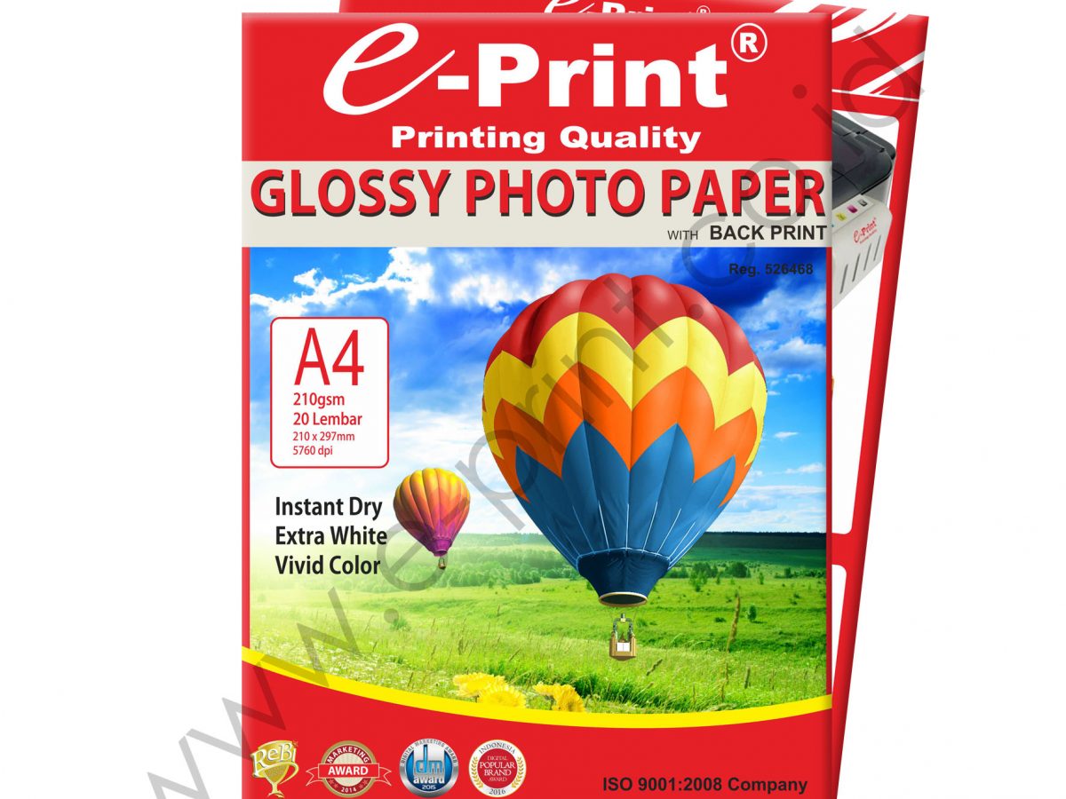 Kertas Foto Glossy (A4) 210 gsm  
