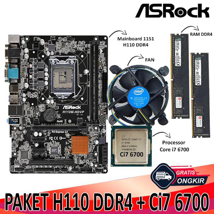 Paket Mainboard, Processor Core i7 dan RAM 8 GB