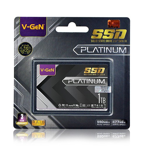 SSD 1 TB (1000 GB) VGen Platinum atau Samsung EVO