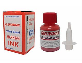 tinta spidol snowman merah
