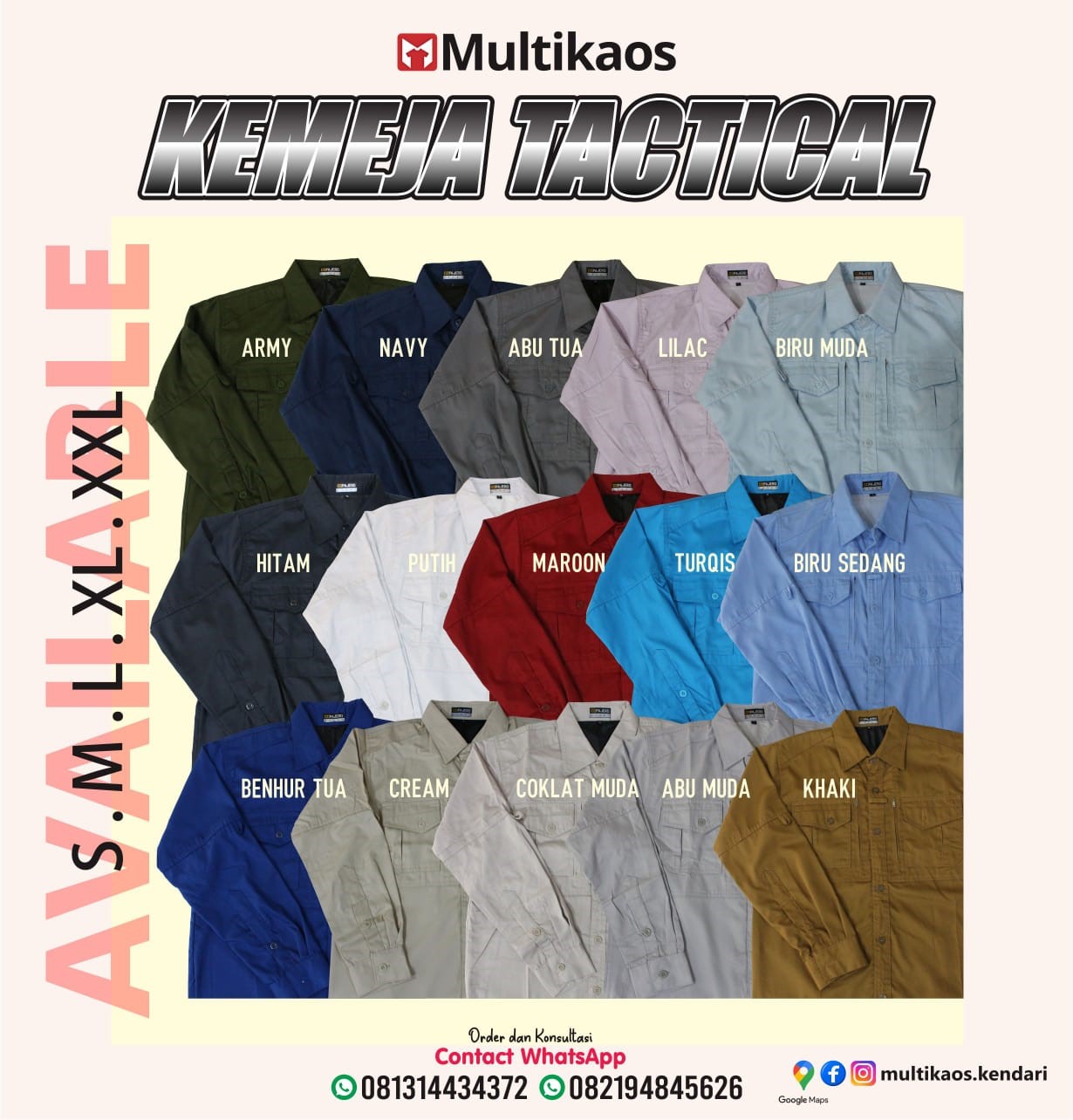 Kemeja Tactical Panjang