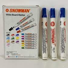 SPIDOL SNOWMAN WHITE BOARD BIRU