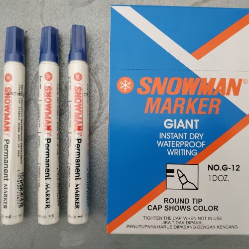 SPIDOL SNOWMAN PEMANENT BIRU