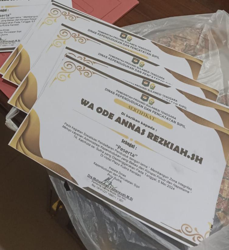 Cetak Sertifikat/cetak brosur