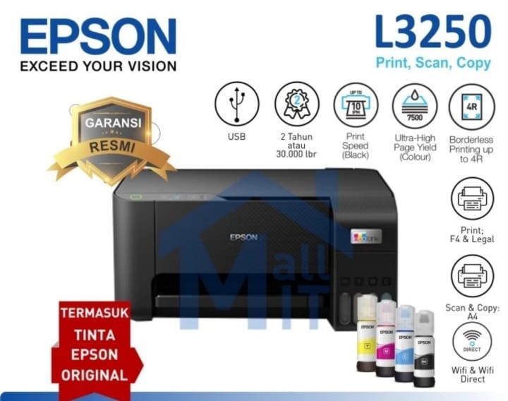 PRINTER EPSON L3250 WIFI PRINT SCAN COPY