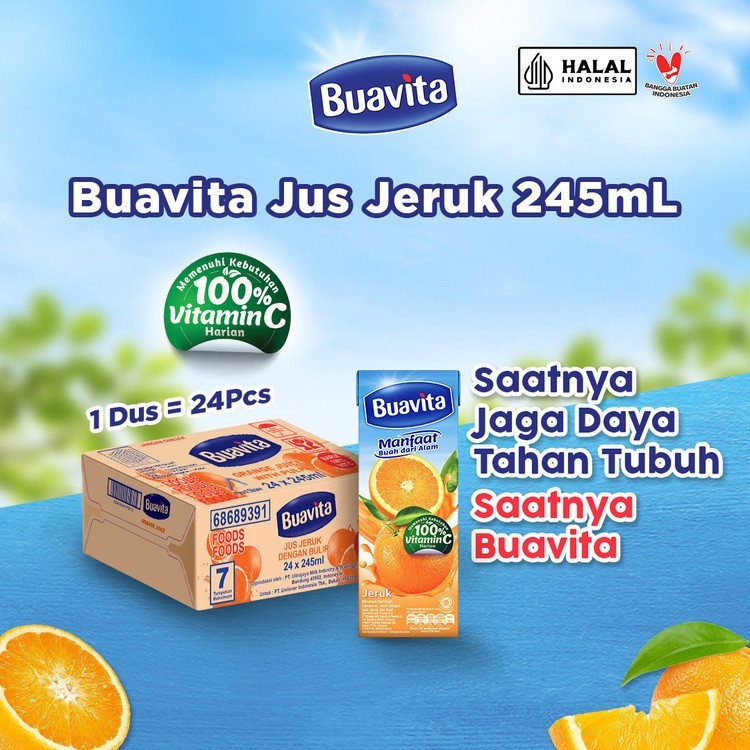 Buavita Juice Jeruk 245ml
