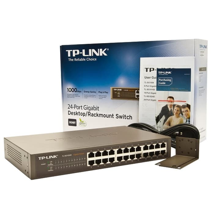 TP-LINK SWITCH HUB 24-Port Gigabit Desktop/Rackmount Switch TL-SG1024D 
