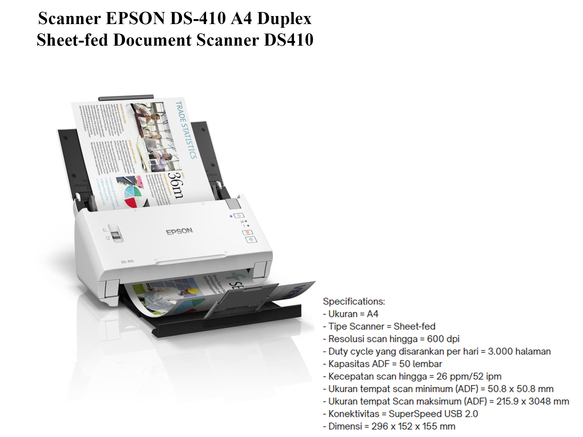 Scan Epson Workforce D5410 A4 DUP.EX