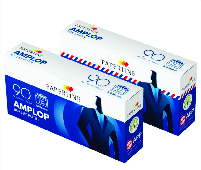 Amplop Putih Paperline PPL 90 PPS Polos 11 x 23 cm
