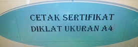(L) Cetak Sertifikat Ukuran A4