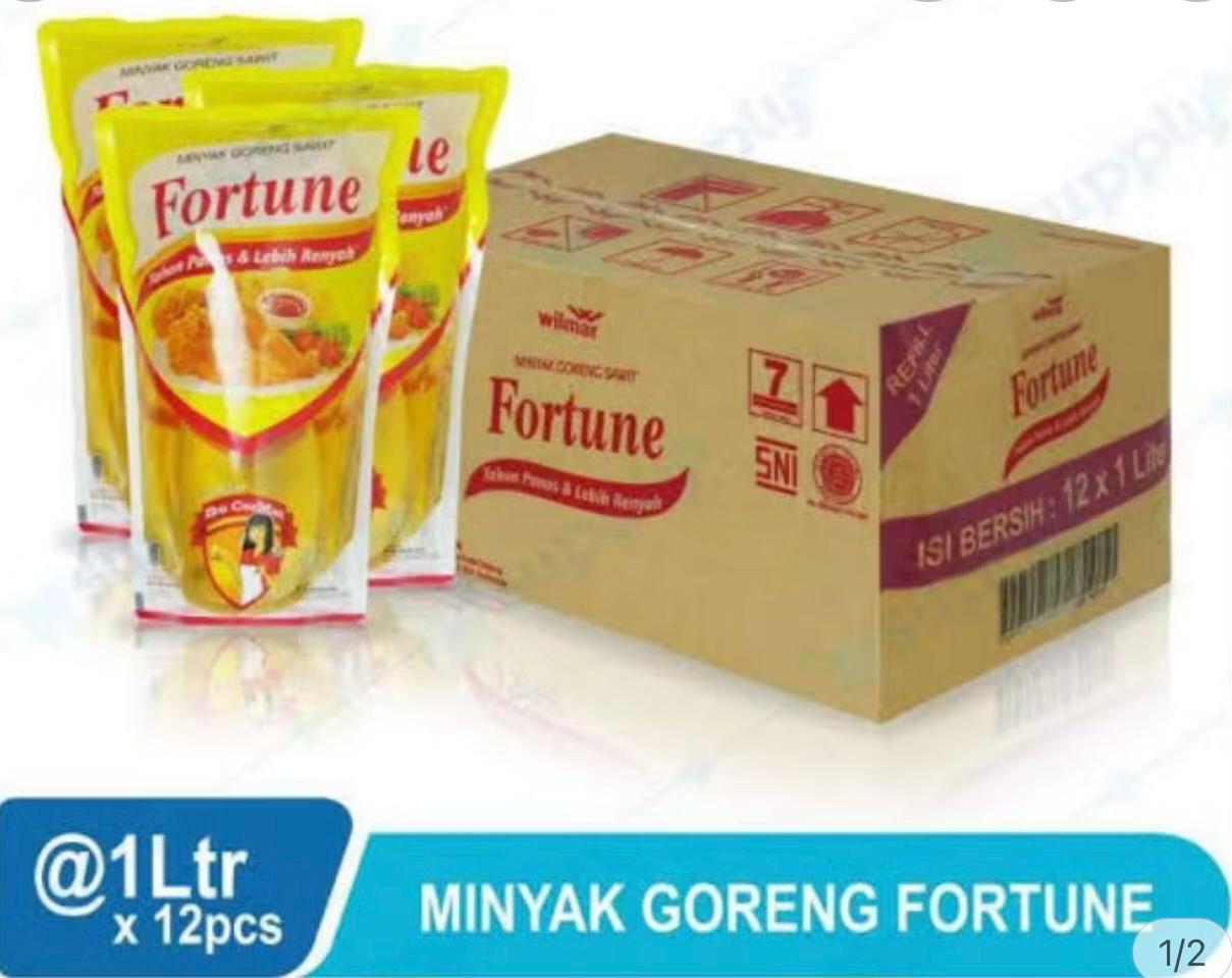 Minyak Goreng Fortune Refill 1 Liter (1 Karton)