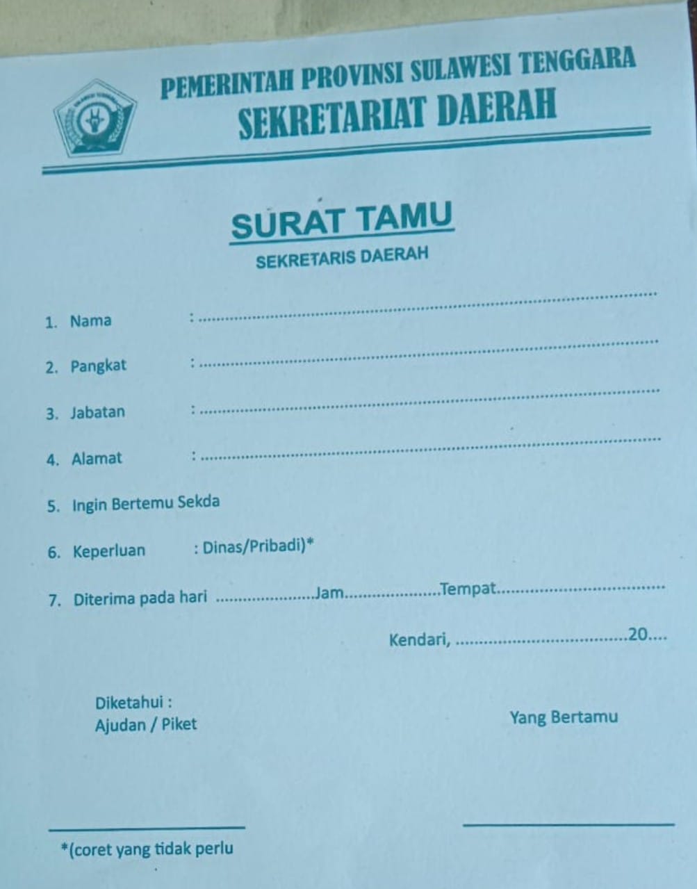 Tanda Terima Surat
