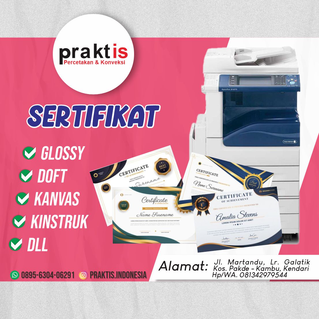 CETAK SERTIFIKAT