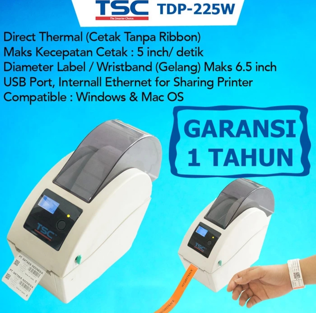 Printer Gelang Pasien TSC TDP 225 W