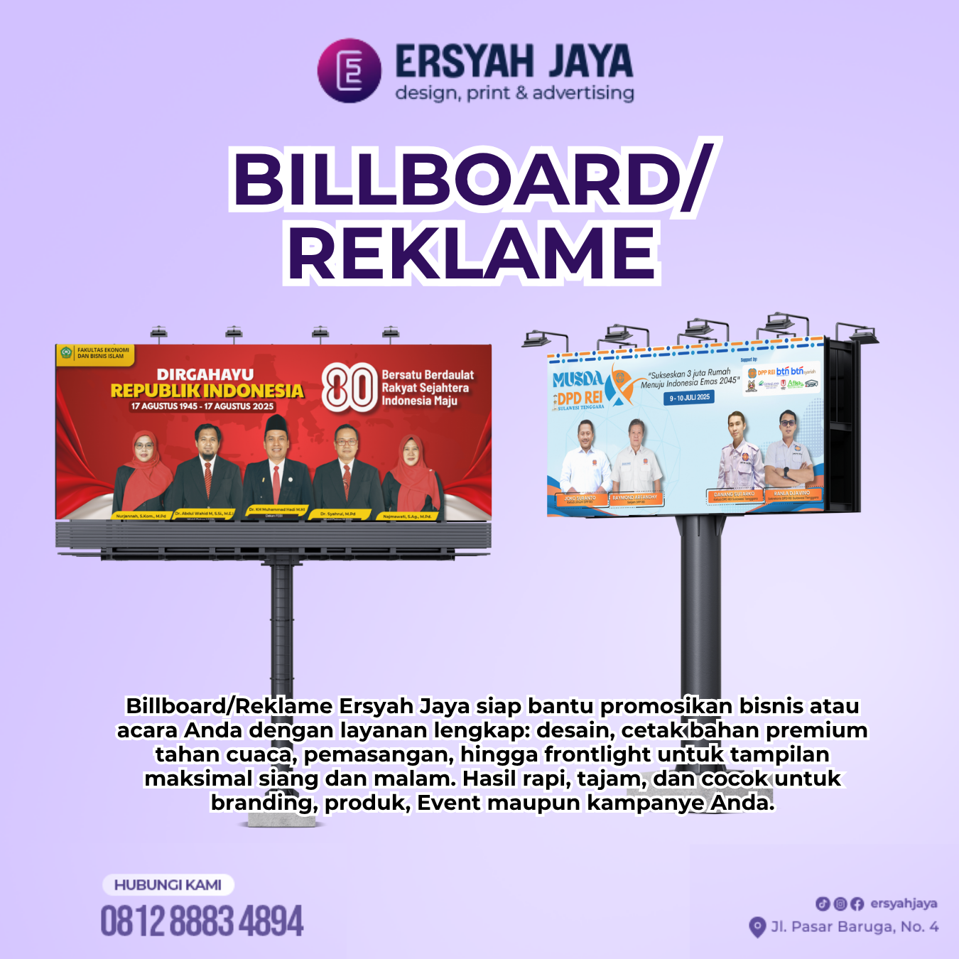 Sewa Billboard Reklame Kendari | Layanan Lengkap Siap Pasang
