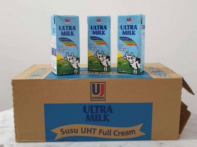 Susu Ultra UHT cair Full Cream 250ml (24 Pcs)