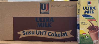 Susu Ultra Milk Coklat 250ml Karton (isi 24pcs)