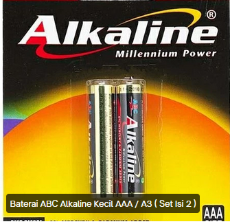 Baterai ABC Alkaline Kecil AAA / A3 ( Isi 2 Pcs)