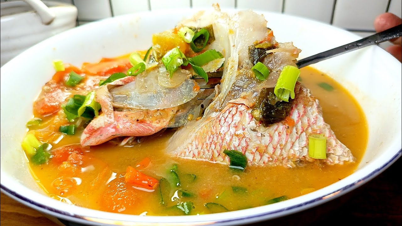 Soup Kepala Ikan + Sayur Asin