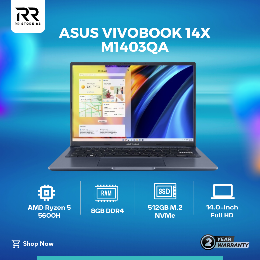 ASUS VIVOBOOK 14X M1403QA // AMD Ryzen™ 5 // RAM 8GB // SSD 512GB // 