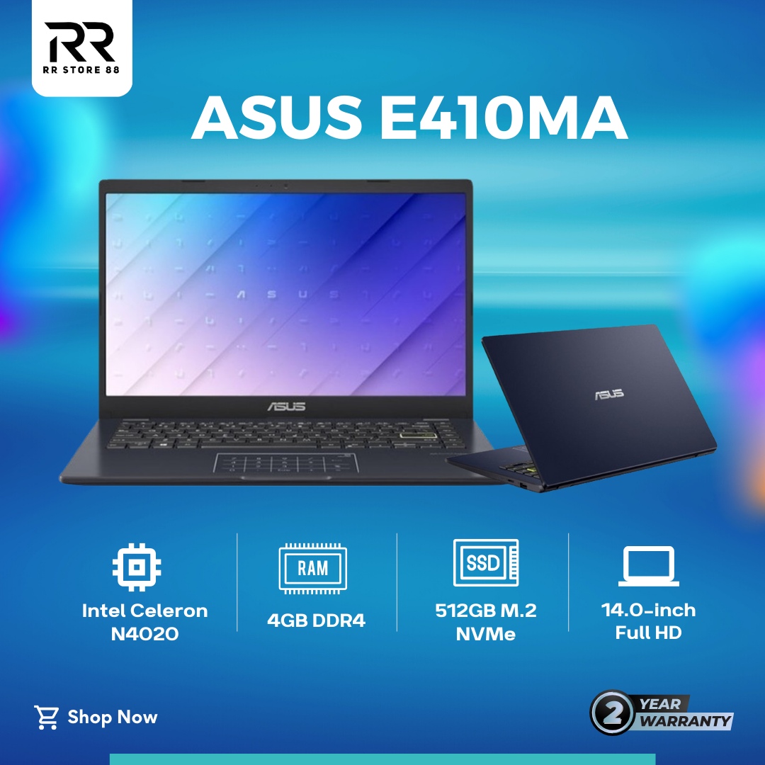 ASUS E410MA // Celeron N4020 // RAM 4GB // SSD 512GB
