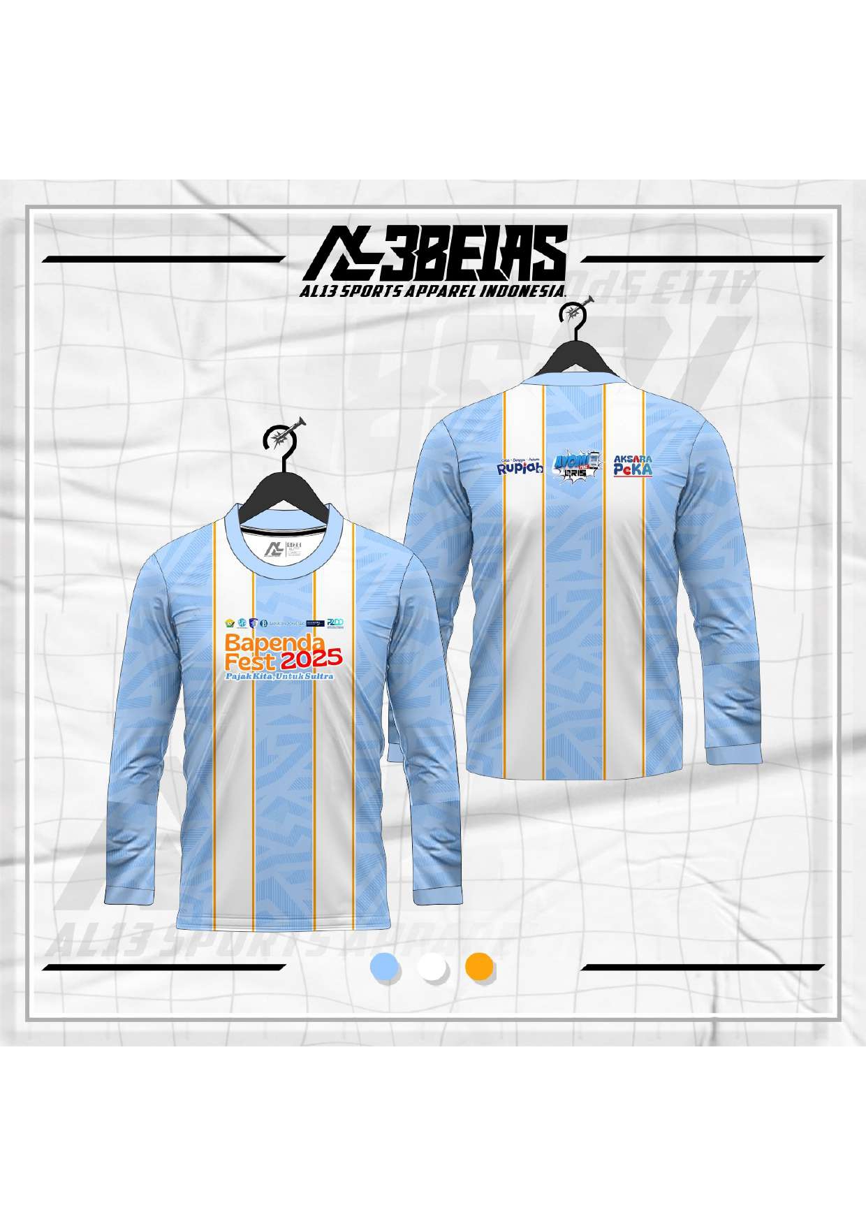 BAJU KAOS OLAH RAGA LENGAN PANJANG DAN SABLON