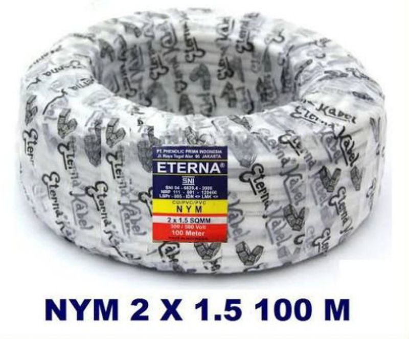 Kabel NYM 2 x  1.5 mm Eterna Roll 100 Meter