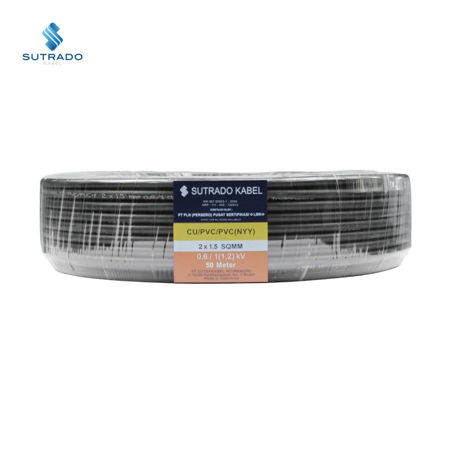 Kabel NYY 2 x  1.5 mm Sutrado Roll 100 Meter