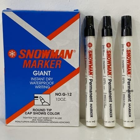 Spidol Snowman Permanent Hitam