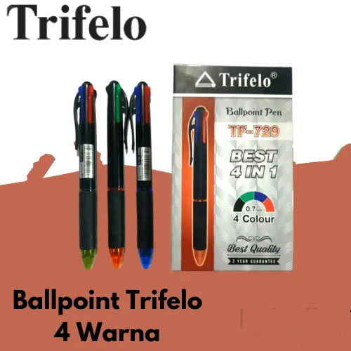 Pulpen Trifelo Ballpoint Pen 4 COLOUR ( TF-729 )
