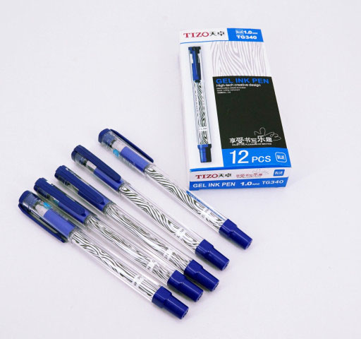 Pulpen TIZO Gel ink pen Biru ( TG-340 )