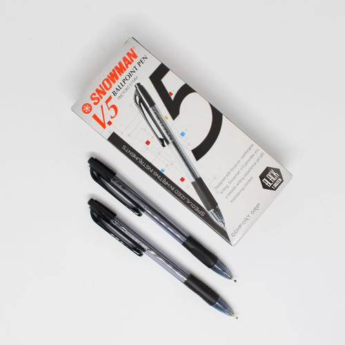 Pulpen Snowman V-5 Hitam