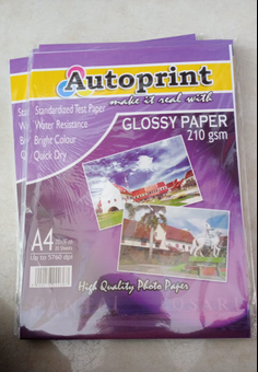 Kertas Foto Glosyy 210 gsm ( Autoprint )