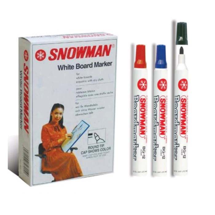 Spidol Snowman White Board merah