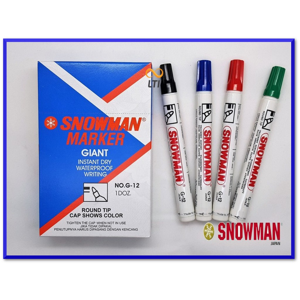 Spidol Snowman Permanent Hitam
