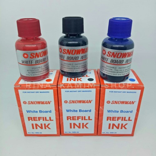 Tinta Spidol Snowman White Board Merah