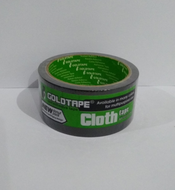 Lakban hitam 36 mm gold tape